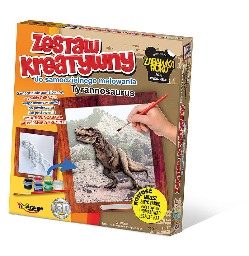 Wypukła malowanka dino tyrannosaurus 66001