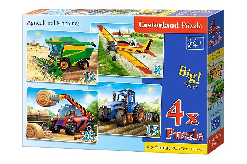 4x1 Puzzle 8-12-15-20 Agricultural Machines