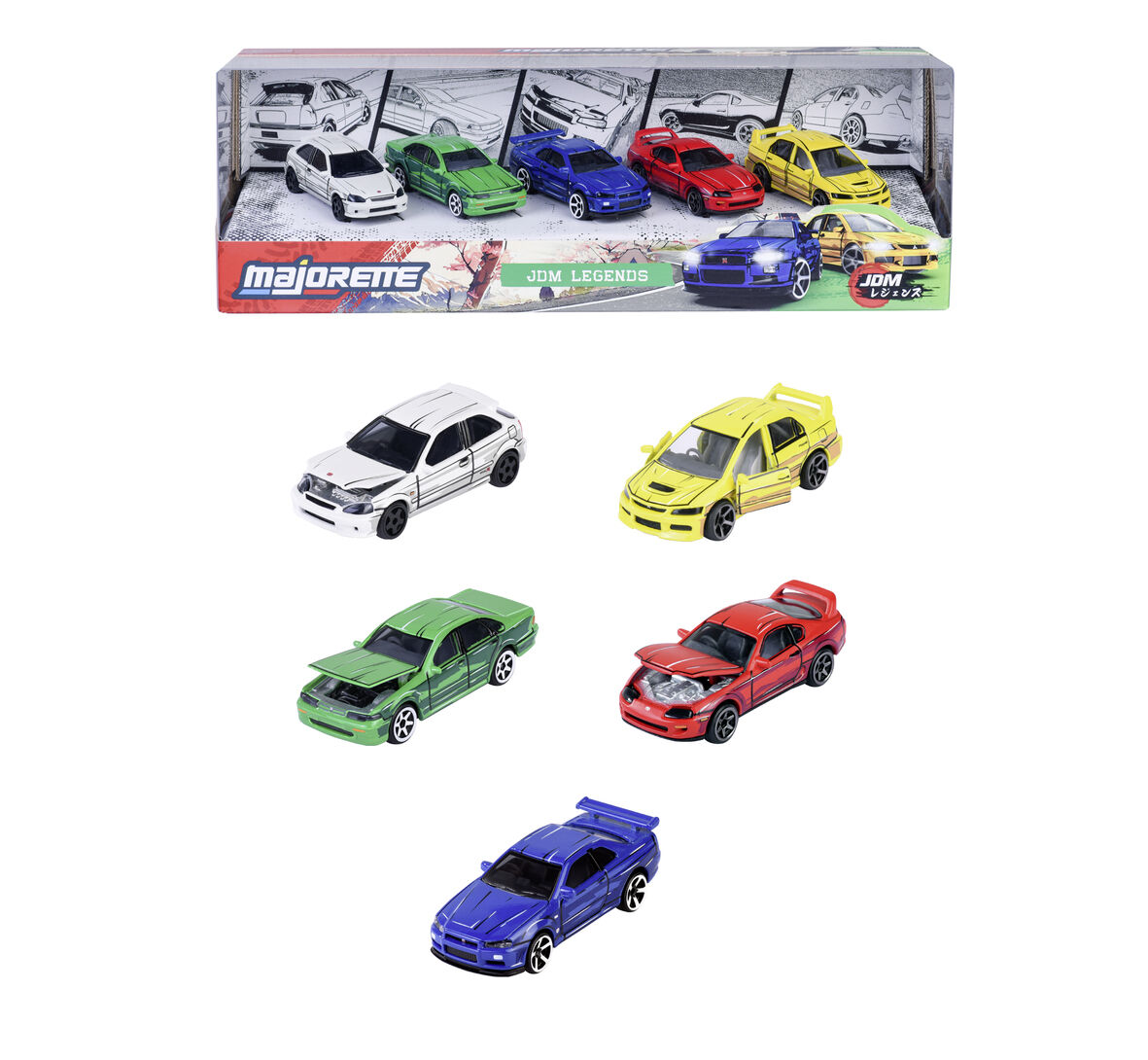 Samochód Majorette JDM Legends 5 sztuk