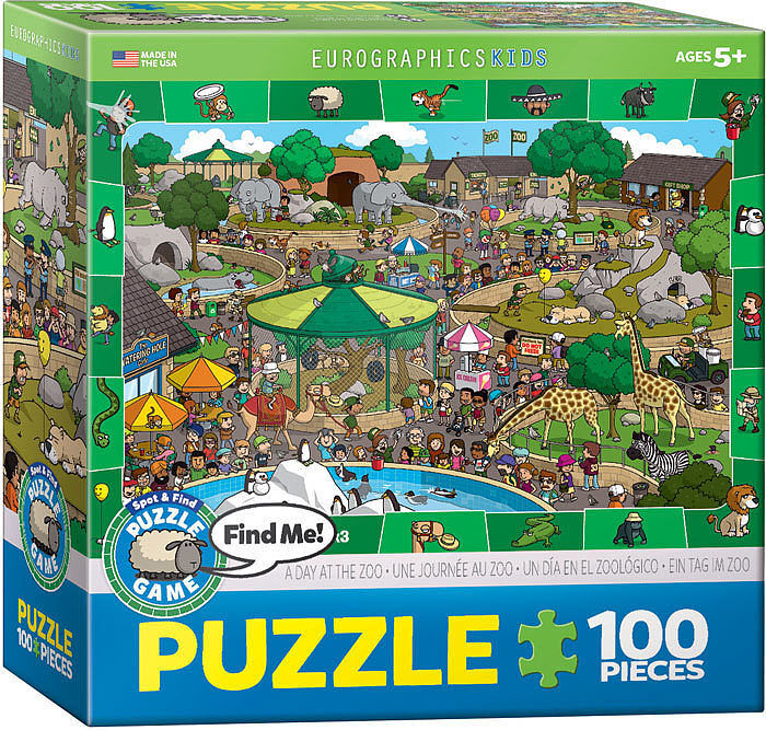 Puzzle 100 smartkids a day in the zoo 6100-0542