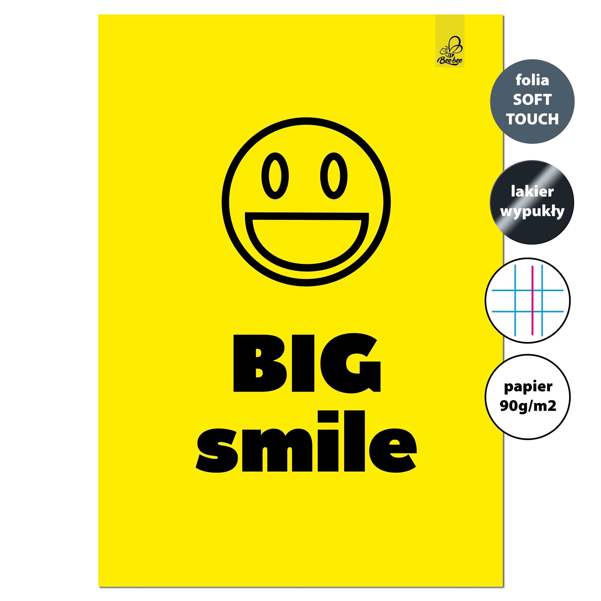 Zeszyt A4 32k.w kratkę z marginesem Big Smile 90g