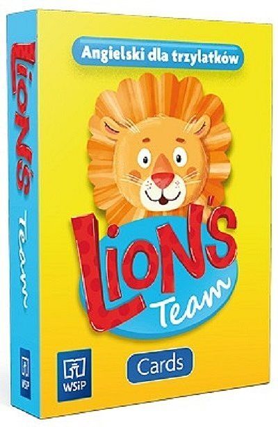 Język angielski lion's team cards przedszkole trzylatek