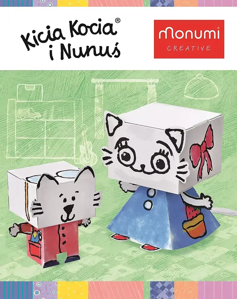 Kolorowanka 3d kicia kocia & nunuś