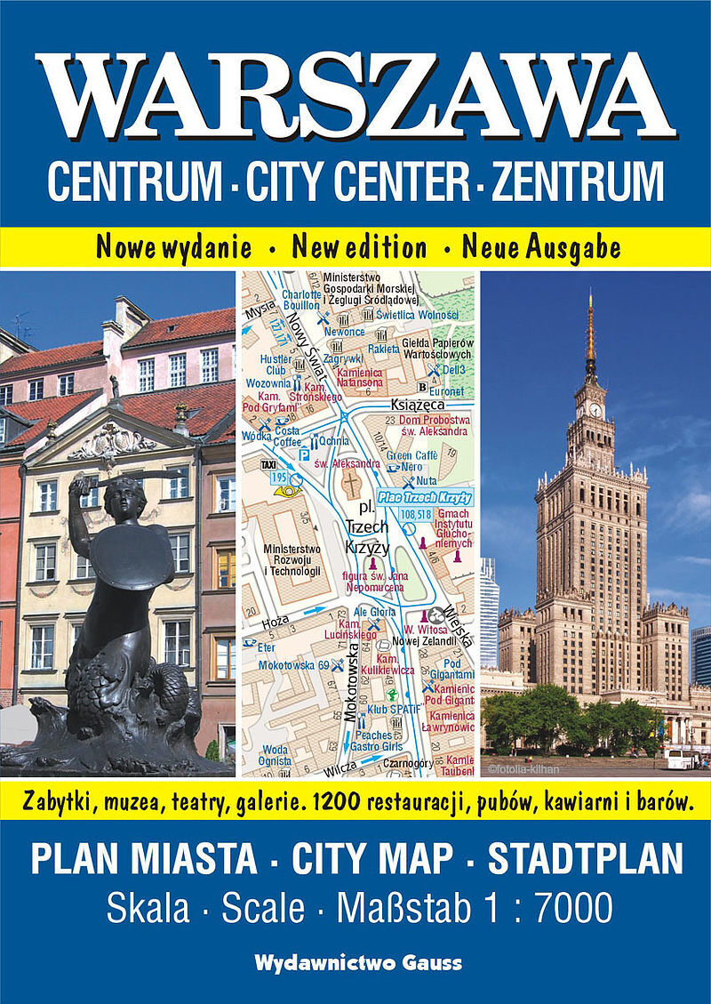 Warszawa centrum. Plan miasta 1:7000 wyd. 2023