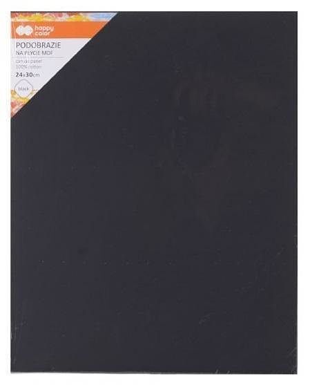 Podobrazie bawełniane 24x30 impregnowane czarne mdf happy color