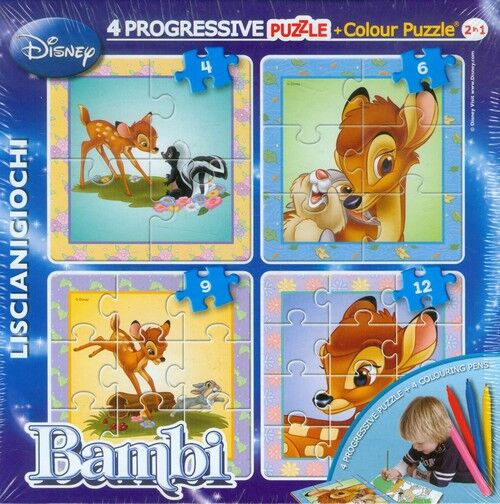 Puzzle Progressive 4 Disney Bambi