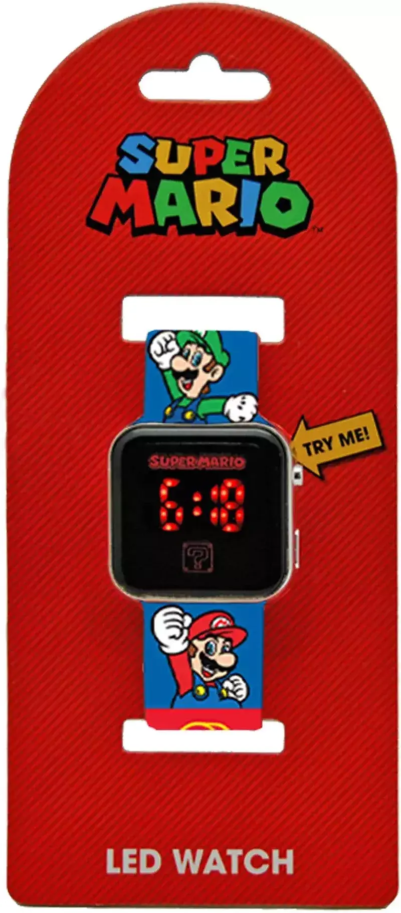 Zegarek led z kalendarzem super mario gsm4236