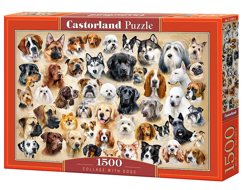 Puzzle 1500 kolaż z psami c-151943-2