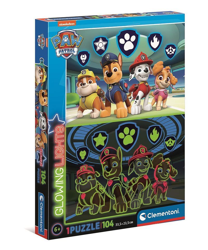 Puzzle 104 glowing paw patrol 27176