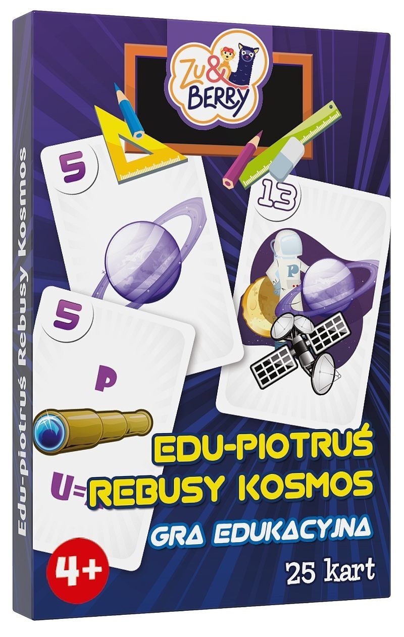Karty do gry edu piotruś rebusy kosmos
