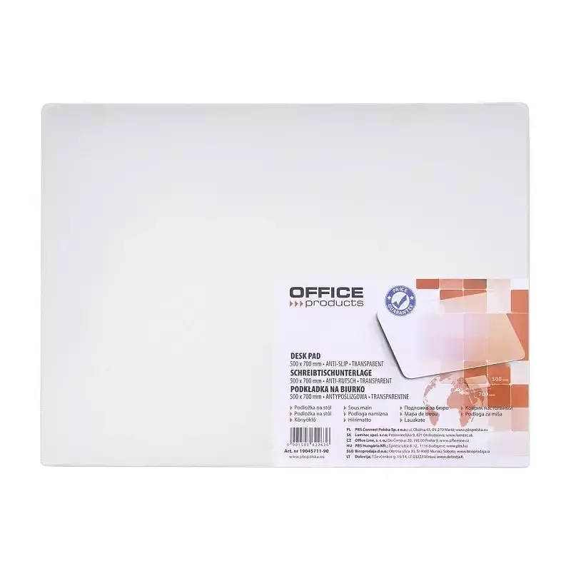 Podkładka na biurko office products antypoślizgowa transparentna