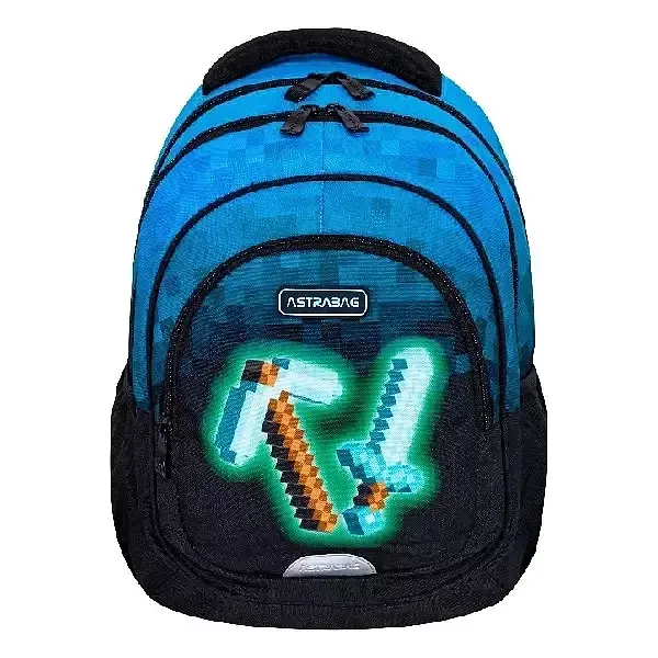 Plecak 3-komorowy astrabag blue pixel