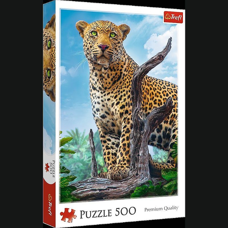 Puzzle 500 dziki lampart 37332