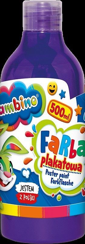 Farba plakatowa 500ml bambino w butelce fioletowa