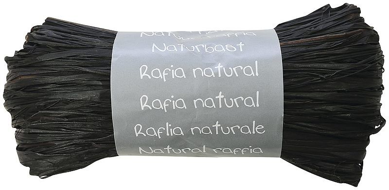 Rafia naturalna kolor czarny 50g