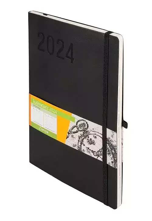 Kalendarz 2024 impresja b5 czarny tdw