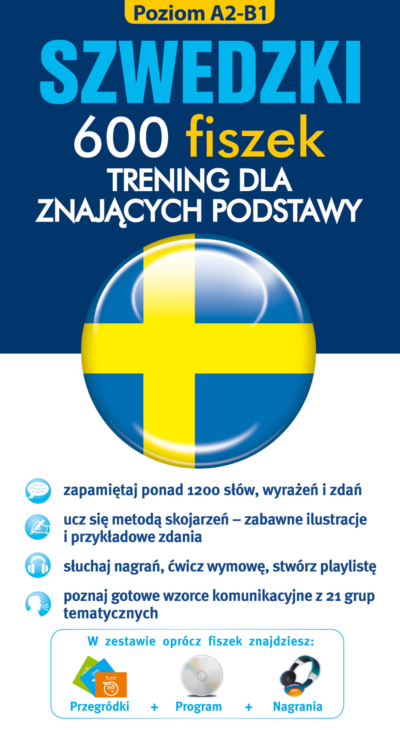 Szwedzki 600 fiszek Trening dla znających podstawy