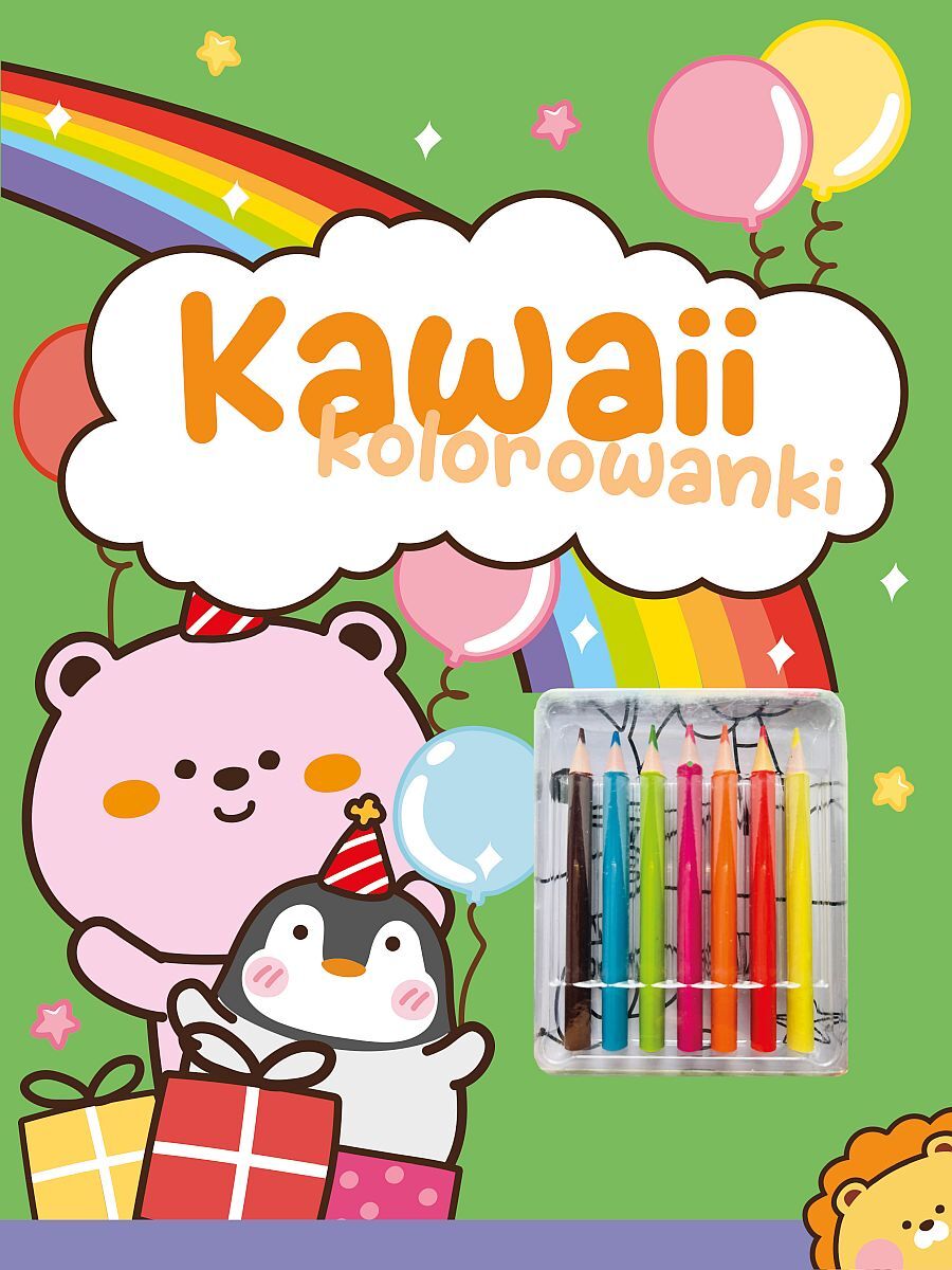 Kawaii kolorowanki. Zielona