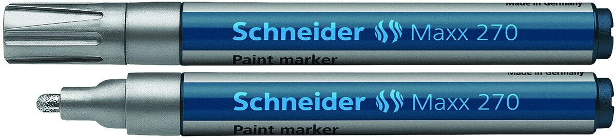 Marker olejowy schneider maxx 270 okrągły 1-3mm srebrny