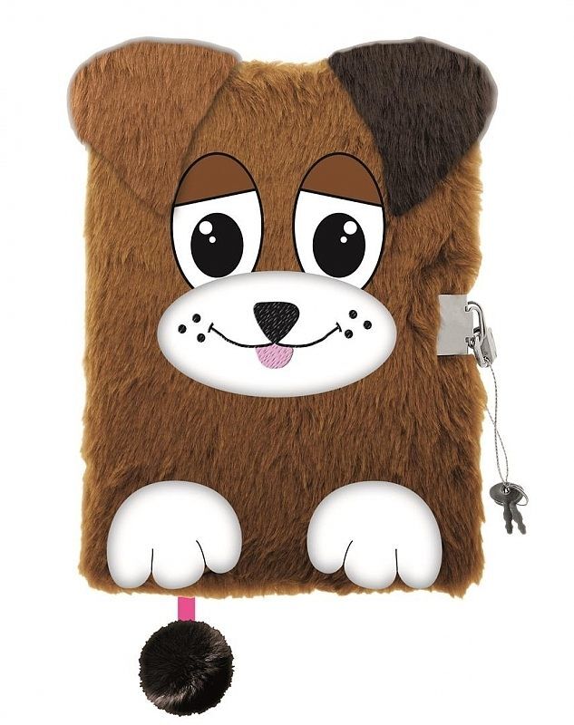 Pamiętnik z kłódką 3d włochacz a5 96k doggie