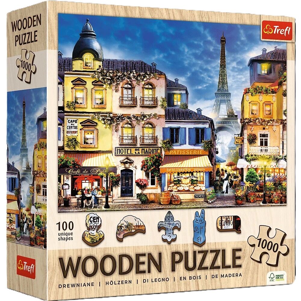 PUZZLE 1000 Puzzle Drewniane Francuska uliczka 20209