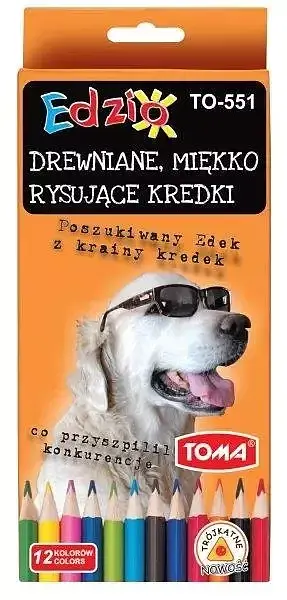 Kredki trójkątne edzio 12 kolorów