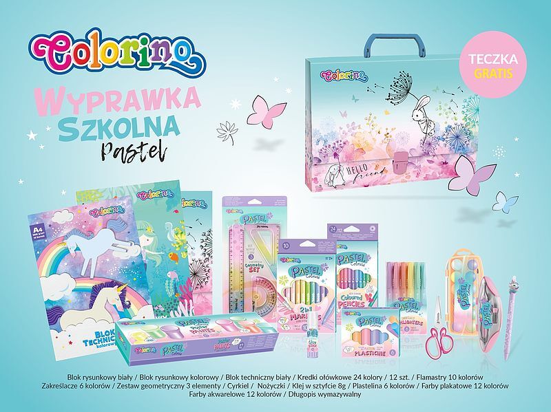 Wyprawka szkolna colorino kids pastel