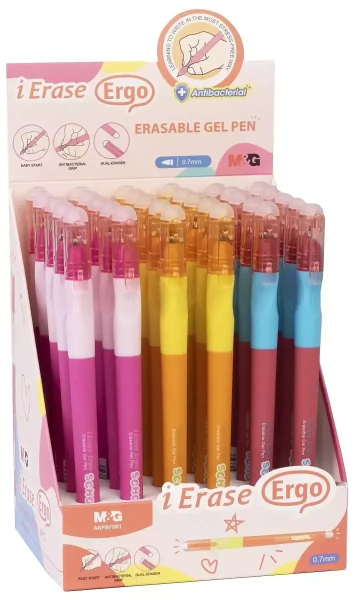 Długopis wymazywalny ergo girls niebieski mg display 30 szt