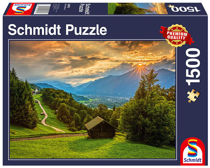 Puzzle 1500 Zachód słońca nad Wambergiem