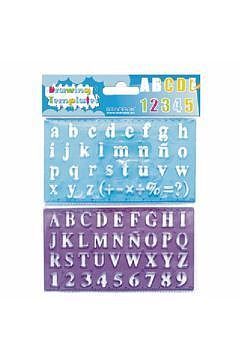 Szablon plastikowy cyferki&literki 2szt