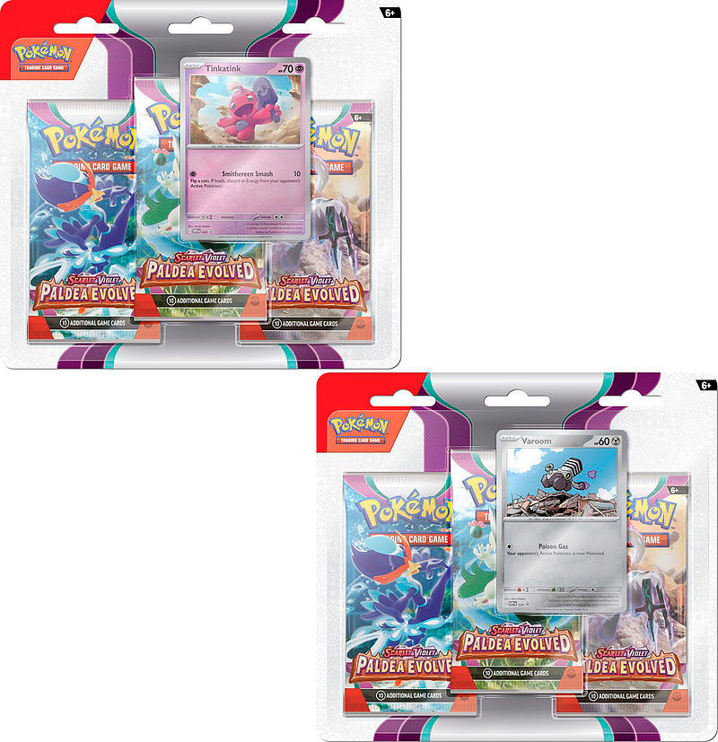 Pokemon tcg: sv 02 3-pack blister box mix