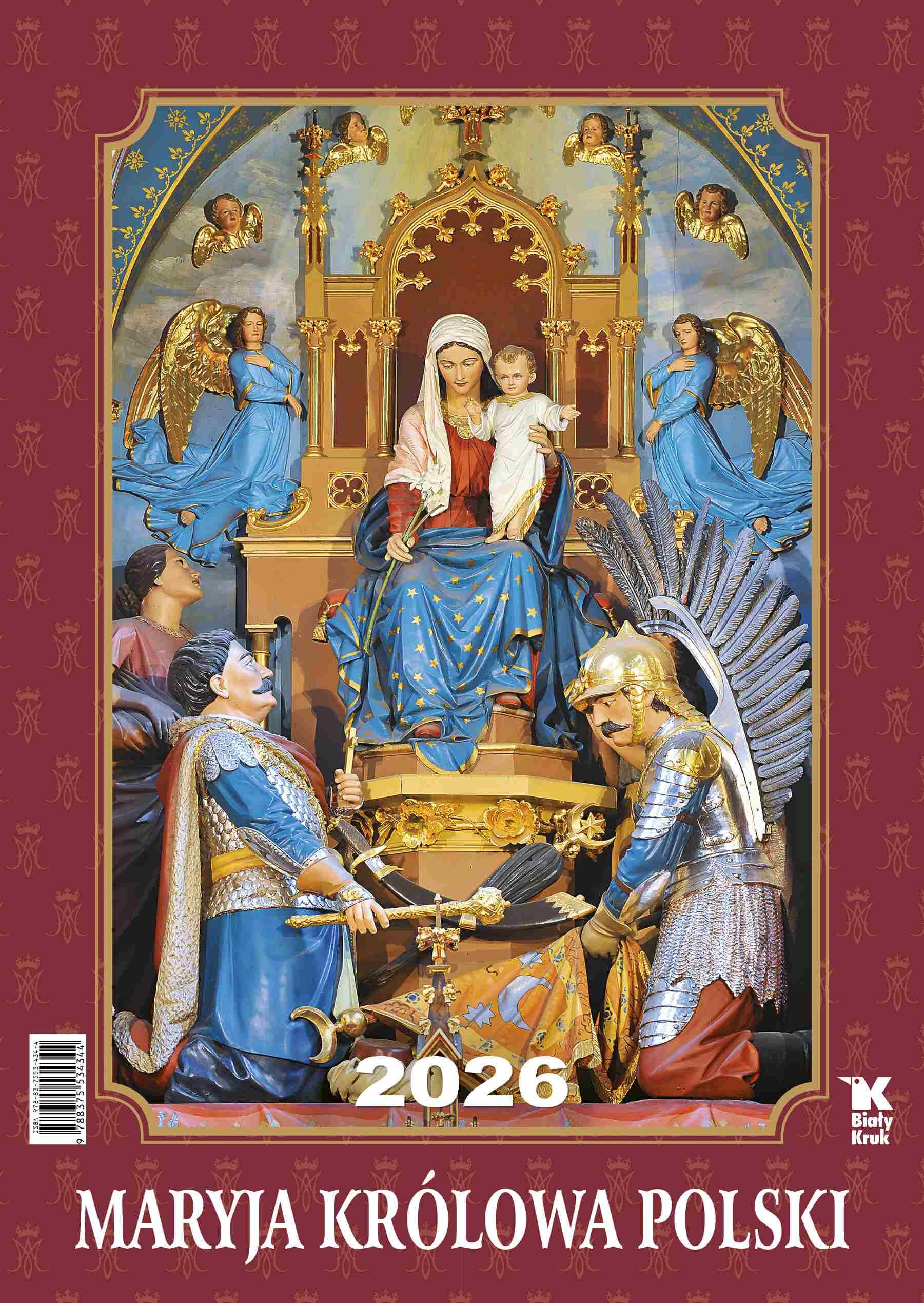 Kalendarz 2026 ścienny Maryja Królowa Polski