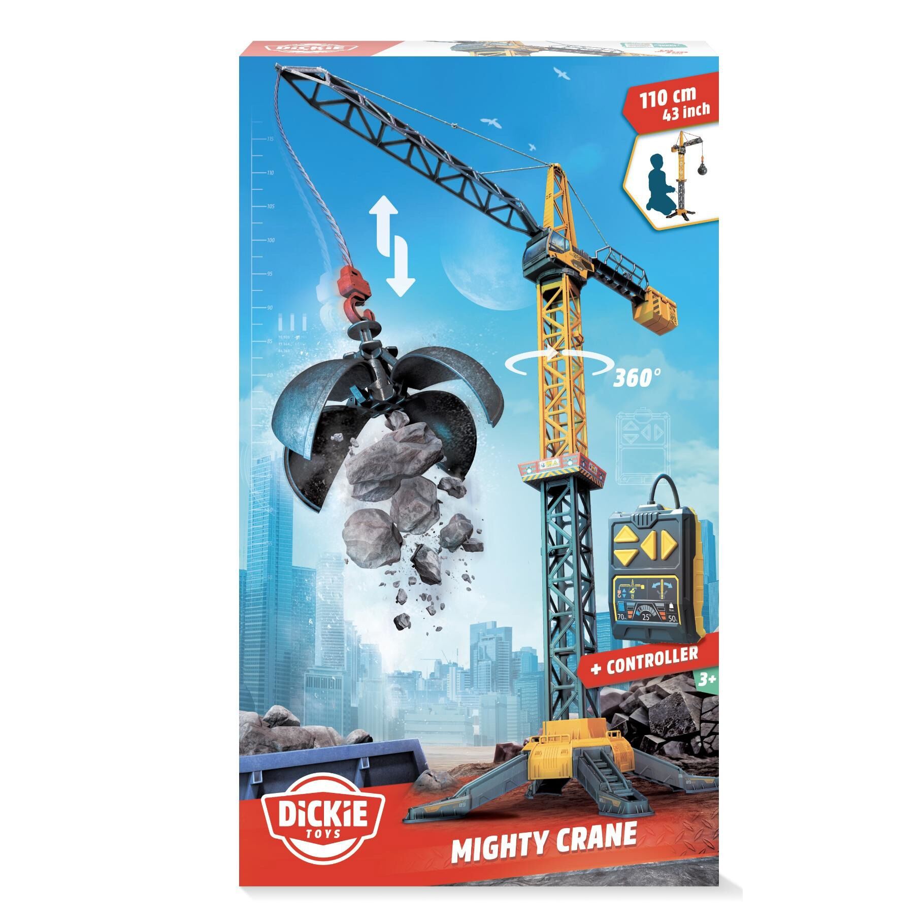 Potężny Dźwig z kulą wyburzeniową Dickie Toys 110 cm