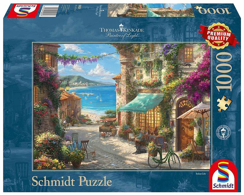 Puzzle 1000 pq kawiarenka na włoskiej riwierze t. Kinkade 108391
