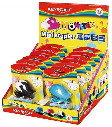 Zszywacz mini keyroad z zszywkami mix