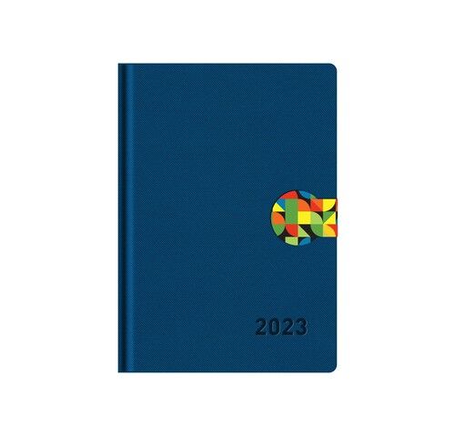 Kalendarz 2023 Edica A5D zapinka niebieski 6314