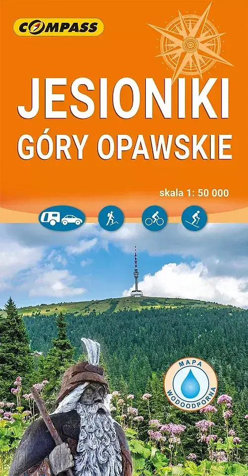 Jesioniki, Góry Opawskie. Mapa turystyczna w skali 1:50 000 (wersja wodoodporna)