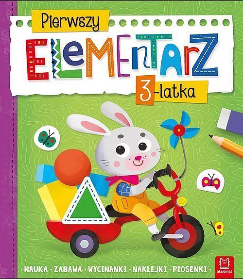Pierwszy elementarz 3-latka. Nauka, zabawa, wycinanki, naklejki, piosenki