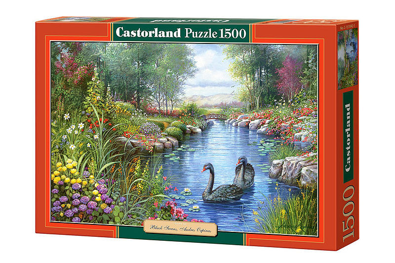 Puzzle 1500 kopia czarne łabędzie andres orpinas c-151042-2