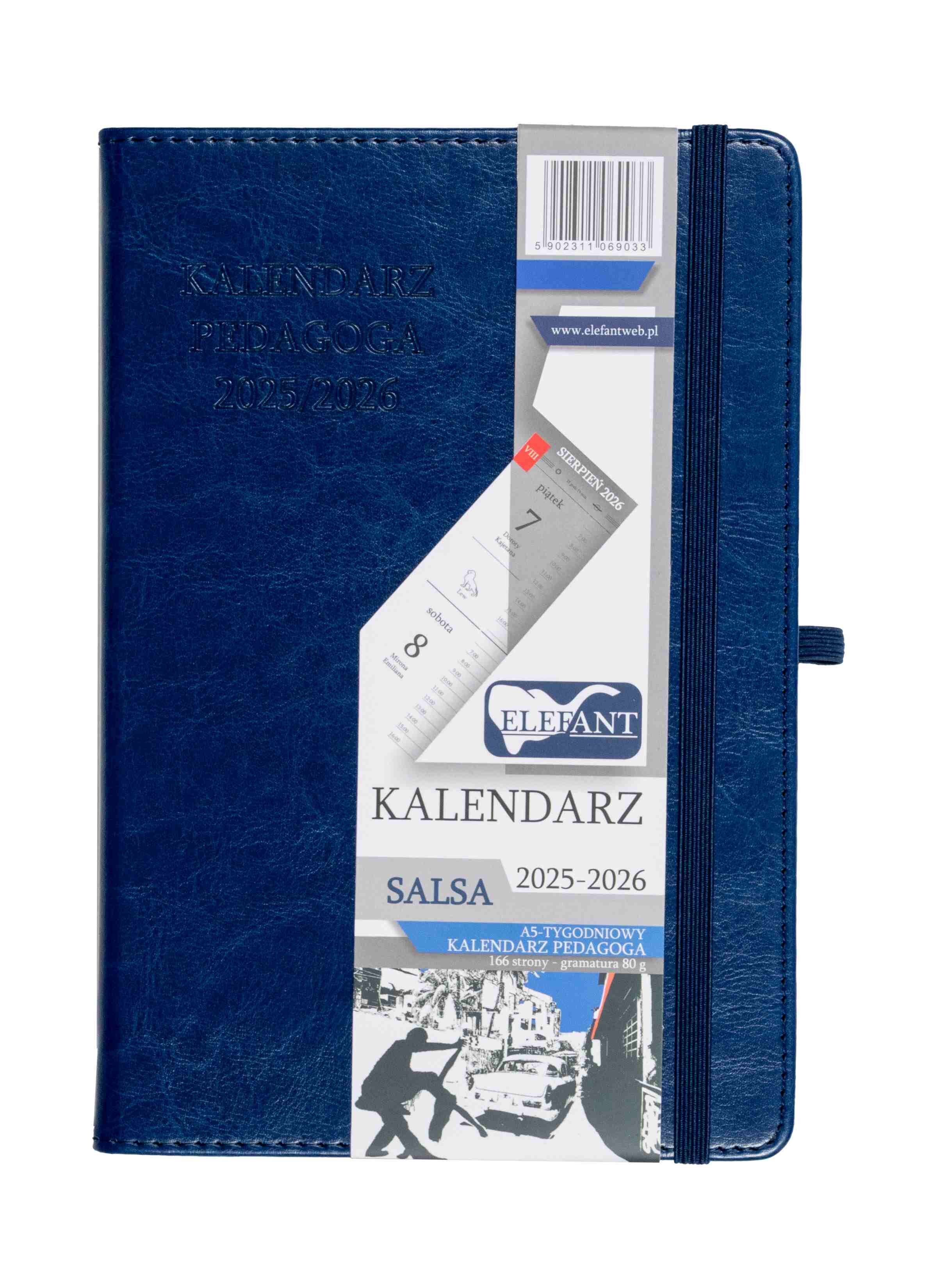 Kalendarz Pedagoga 2025/2026 Salsa A5 tygodniowy granatowy