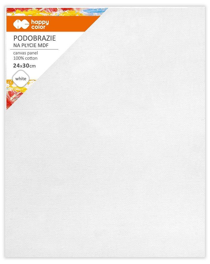 Podobrazie bawełniane białe 24x30 impregnowane mdf happy color