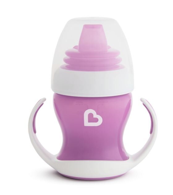 Kubek z miękkim ustnikiem i uchwytami Munchkin 118ml fioletowy