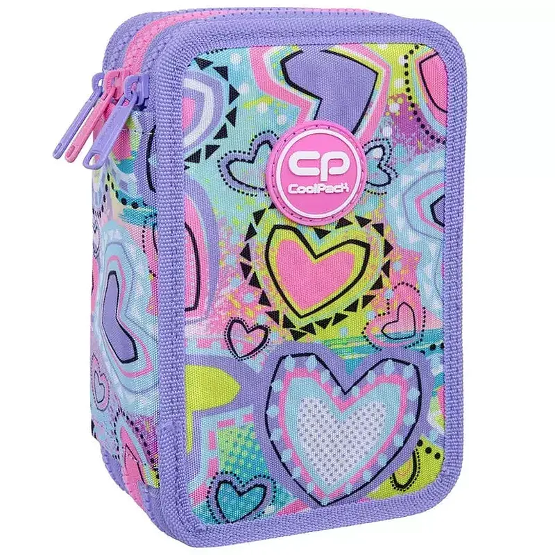 Piórnik 3-komorowy z wyposażeniem coolpack jumper 3 sew heart