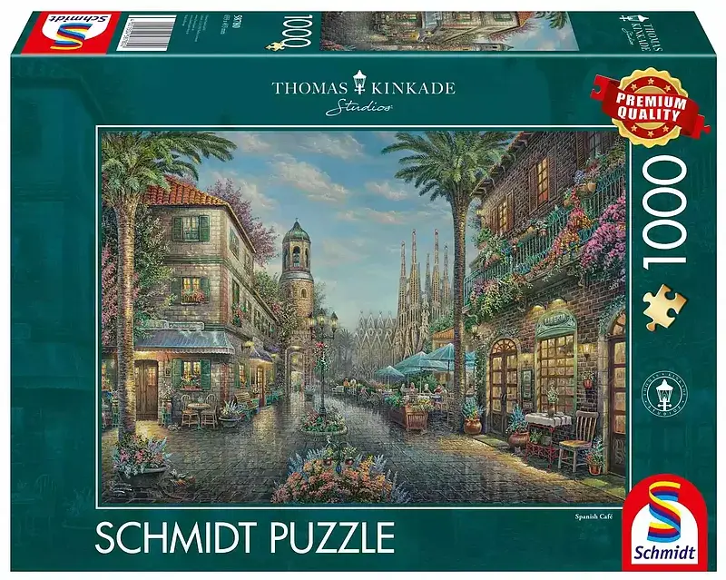 Puzzle 1000 pq t. Kinkade hiszpańska uliczka 112728
