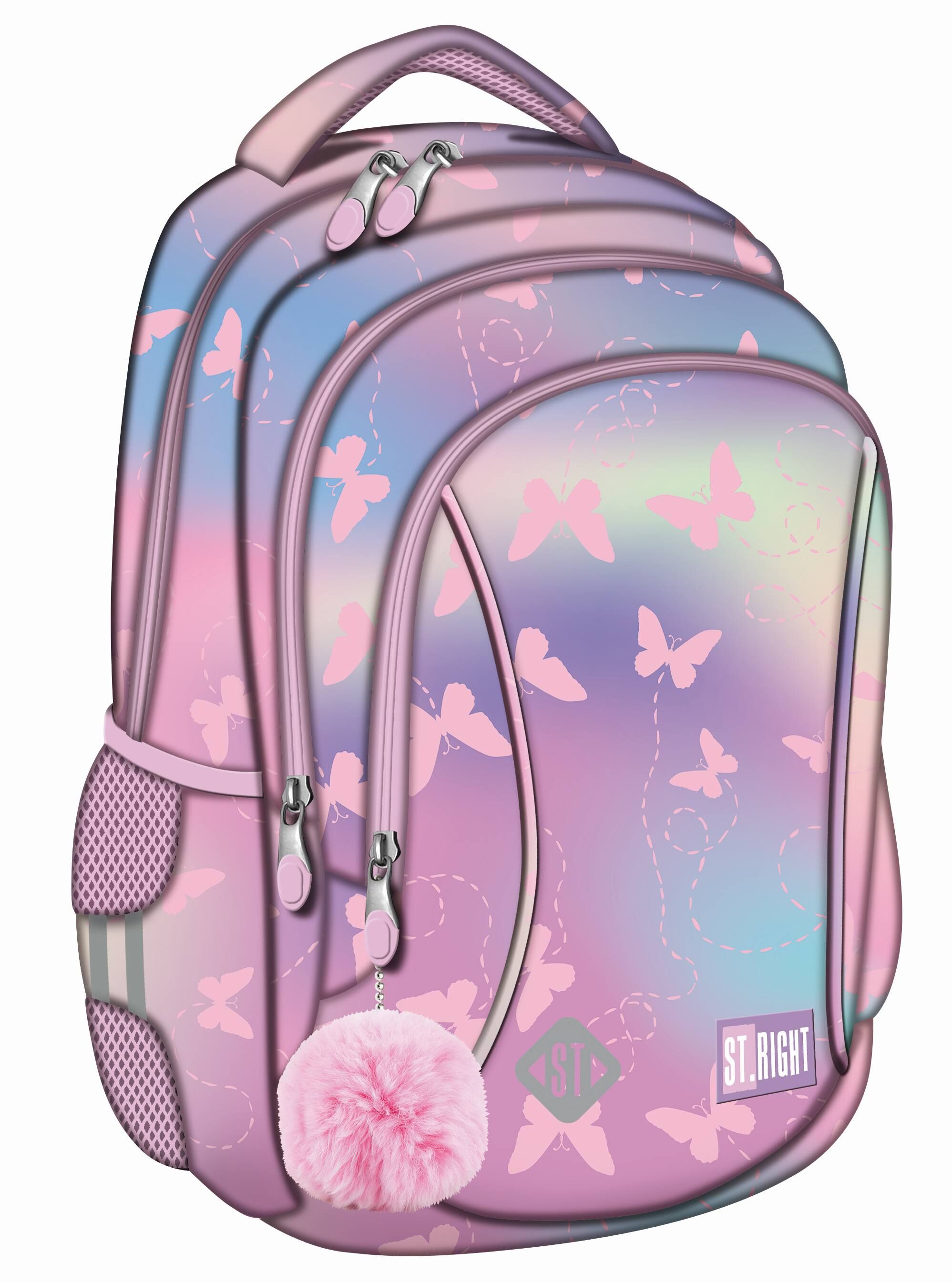 Plecak 3 komorowy Pink Butterflies