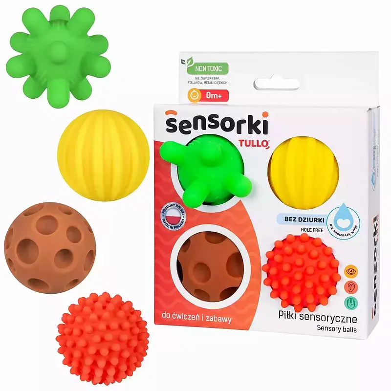 Piłki sensoryczne bez dziurki 4szt