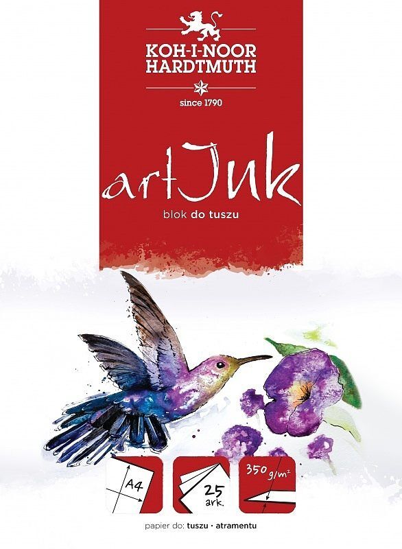 Blok koh-i-noor do tuszu art ink a4 25 arkuszy 350g