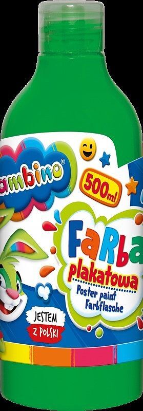 Farba plakatowa 500ml bambino w butelce zielona