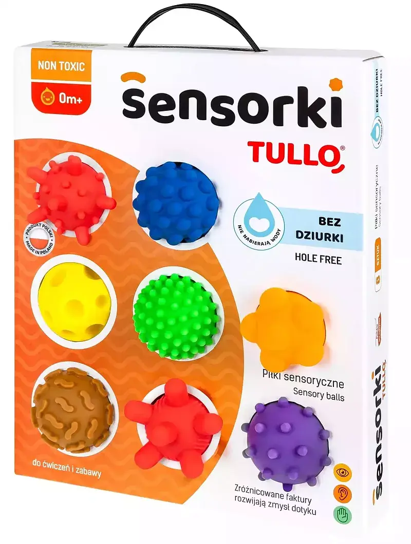 Piłeczki  sensoryczne sensorki bez dziurki 8szt