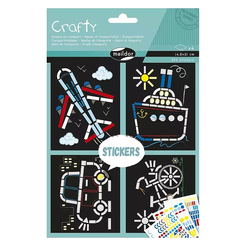 Zestaw kreatywny crafty środki transportu